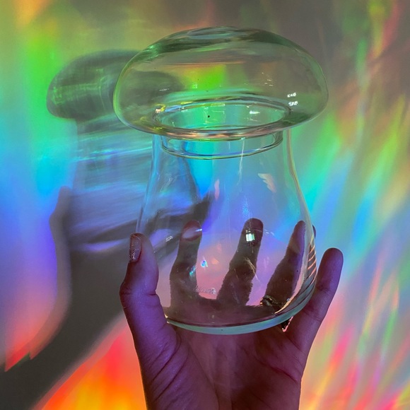 Vintage Glass Mushroom Canister